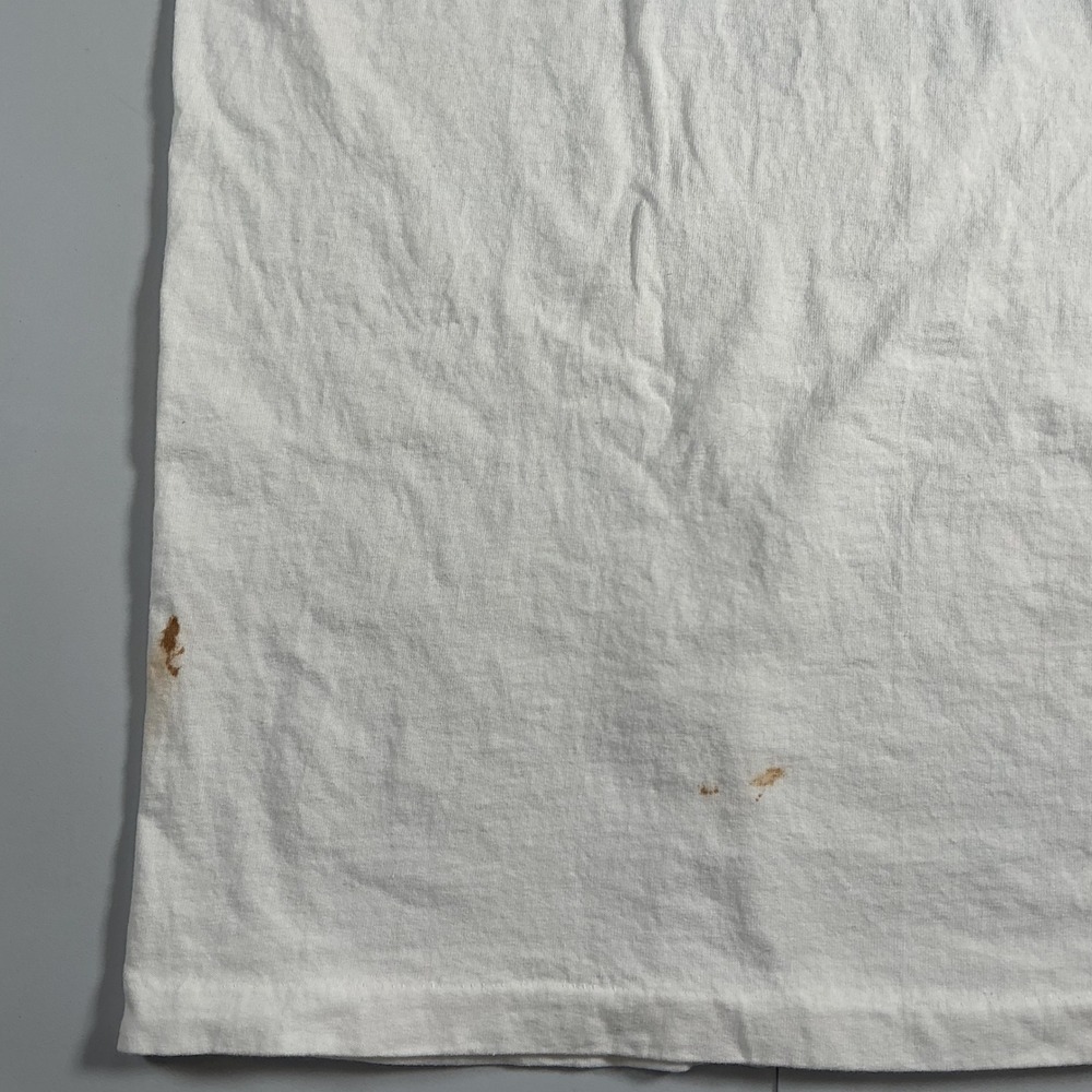 VTG Y2K 90s Single Stitch Cat Kitten Fishing T Shirt Mens XL White Cottagecore - Picture 8 of 8